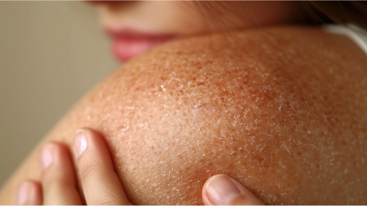 Skin dryness in winter due to pollution